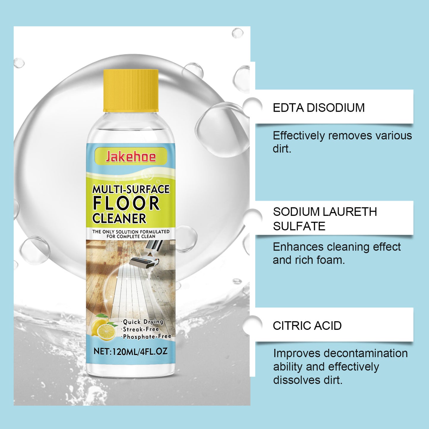 Strong Decontamination Floor Cleaner Descaling Wood Floor Cleaning Solution Polishing