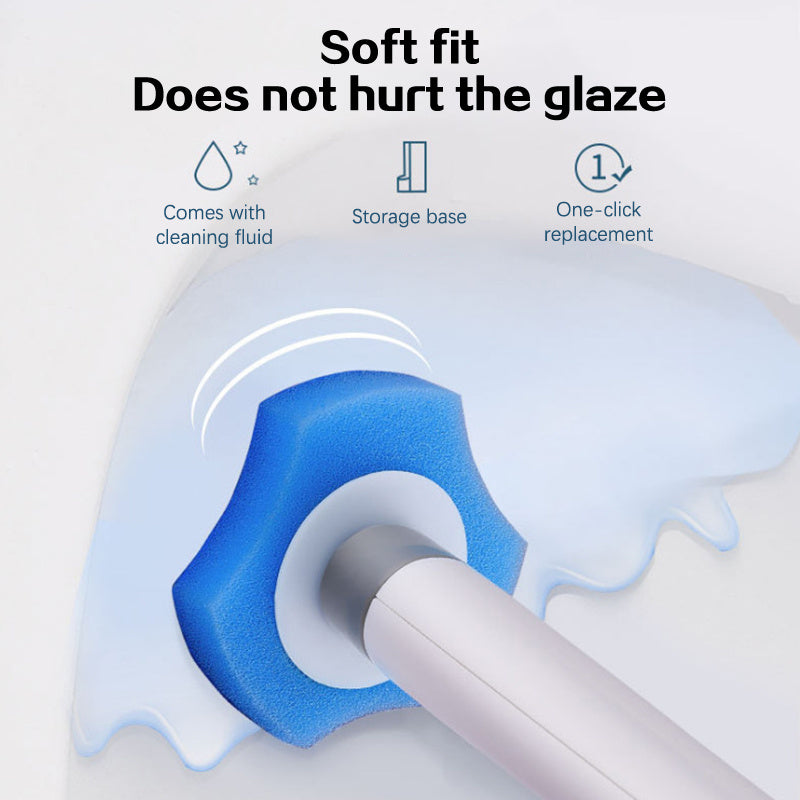5 Pcs Disposable Toilet Brush Cleaning No Dead Space Household Bathroom Accessories Long Handle Cleaner Tool