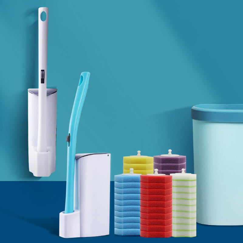 5 Pcs Disposable Toilet Brush Cleaning No Dead Space Household Bathroom Accessories Long Handle Cleaner Tool